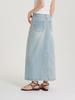 Unknown Planet Denim Long Skirt Light Blue