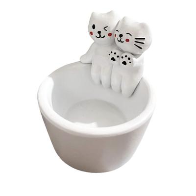 1/2pc Lovers Kitten Candle Holder Cute Grilled Cat Aromatherapy Candle Holder Desktop Decorative Birthday Gifts For Friends