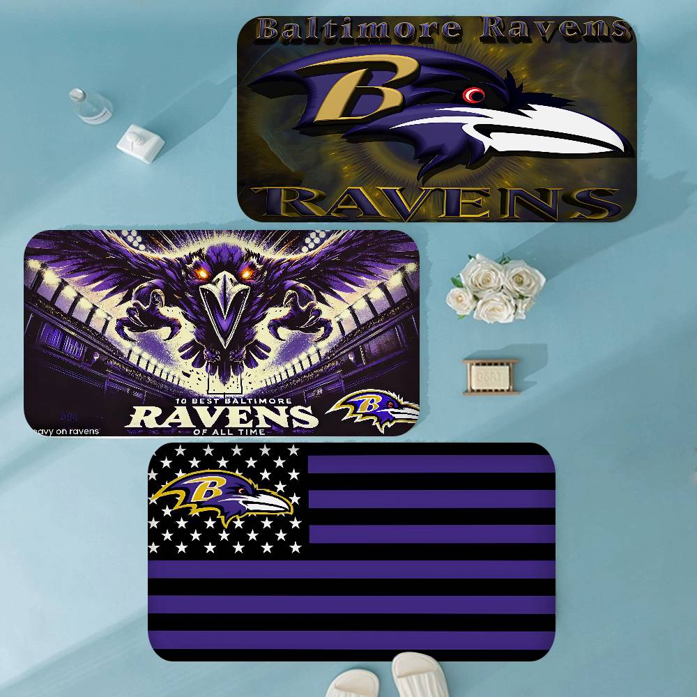 B-Baltimore Ravens Kitchen Mat Kids Room Bedroom Decoration Balcony Anti-Slip Doormat Living Room Alfombra