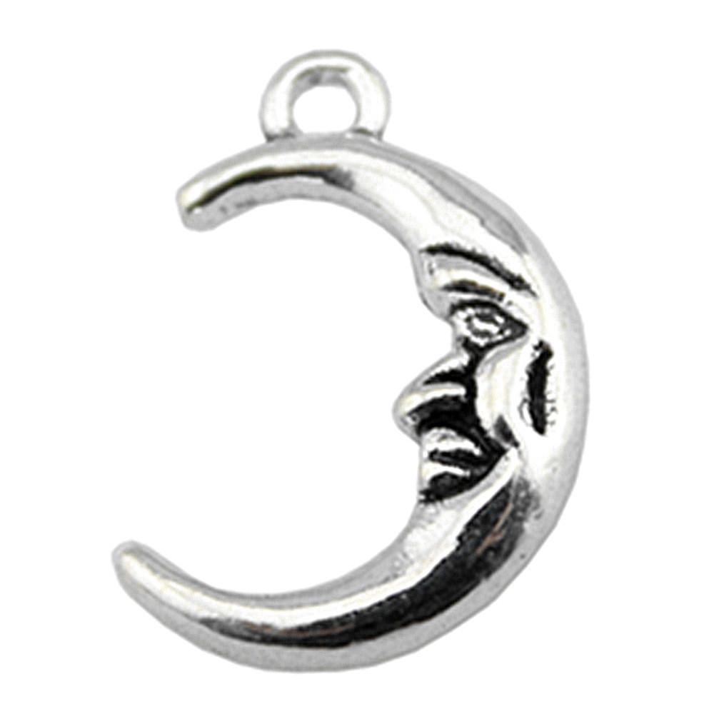 Sun And Moon Face Charms Multi Color Alloy Pendants For Celestial Themed Jewelry