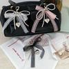 2025 New Korean Fashion Sweet Pearl Bow Keychain Phone Pendant Keyring Y2K Ins Aesthetic Holder for Girl Bag Pendant Accessories