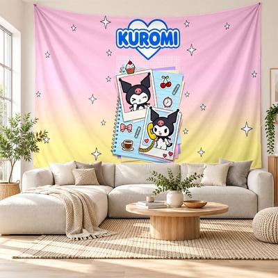 Kuromi Wall Tapestry Home Decor Hanging Cloth Art Background Tapestry for Bedroom