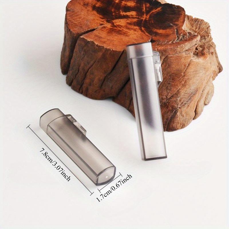 Tragbarer durchsichtiger Plastik Zahnstocher- & Wattestäbchenhalter | Auslaufsicherer Reise-Organizer mit zylindrischem Metalldesign | Kompakter Schreibtischhalter