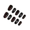Handmade Butterfly Cat Eye Nails: Luxe Darkening & Whitening Short Autumn/Winter Patches