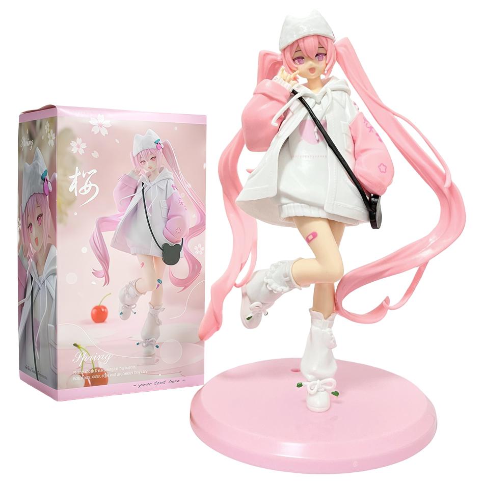 Daily Style Sweater Hatsune Miku Cute Hatsune Miku Standing Posture Handmade PVC Model Animation Peripheral Decoration Toys