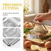 Stainless Steel Egg Slicers Multifunctional Heavy Duty Mushroom Slicers with Round Groove Easy Support Egg Cutter
