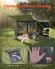 Pop up Gazebo Screen Tent, 3x3 m Large 6-Sided Camping Canopy Tent with Removable Top & Carry Bag, Quick-Set & Bite-Proof, Screen House Sun Shelter