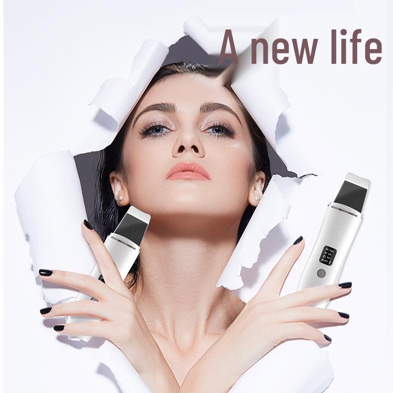 Ultrasonic Facial Skin Scrubber & Blackhead Remover - Home Deep Cleansing Device