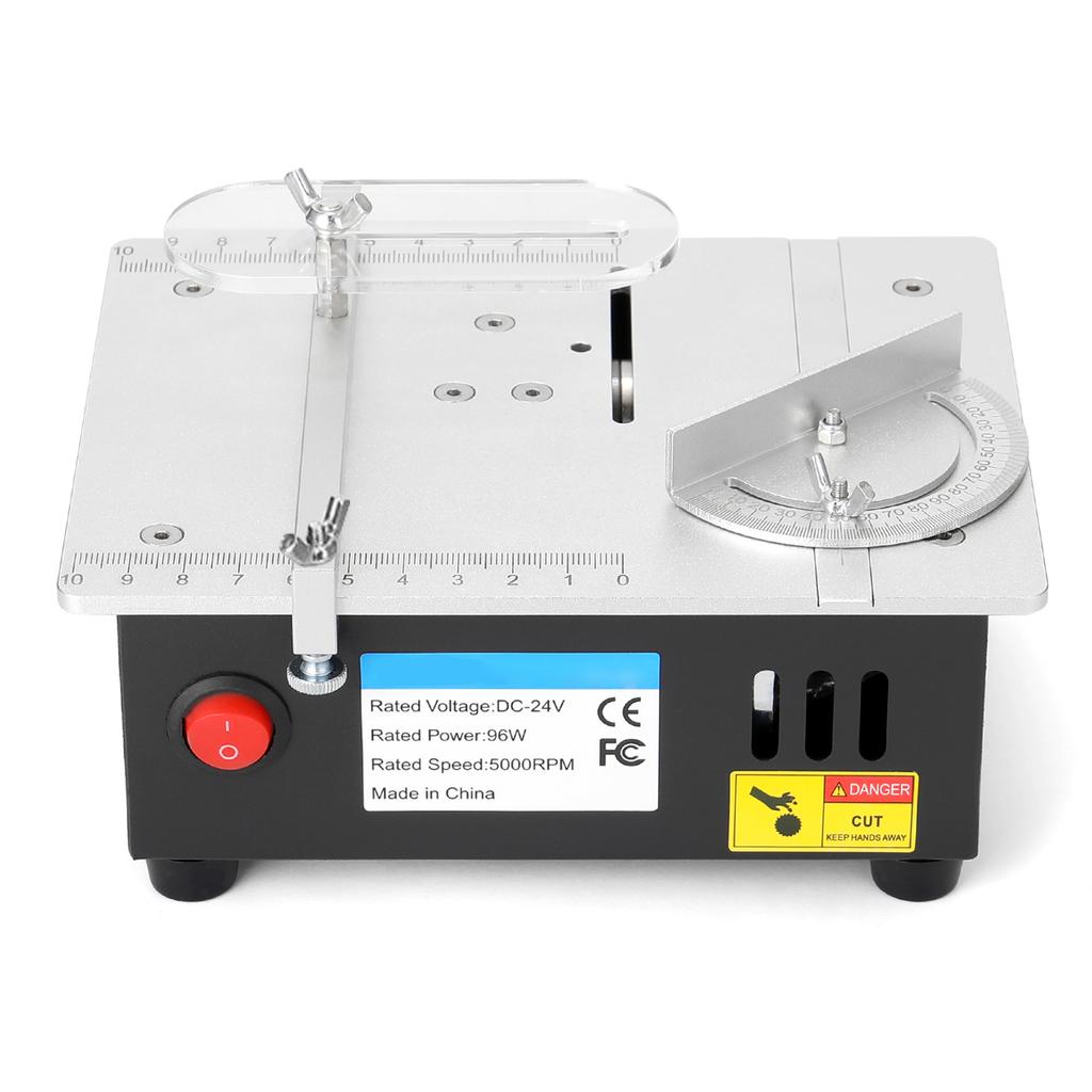 Mini Table Saw 96W 7 Speeds Adjustable Power Supply Desktop Electric Saw Cutter