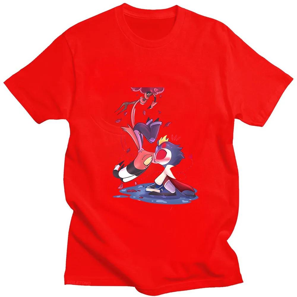 Anime-Print Helluva Boss T-Shirt Funko Pop Kawaii Kurzarm Hochwertiges Manga-T-Shirt Sudaderas Fashion Tops