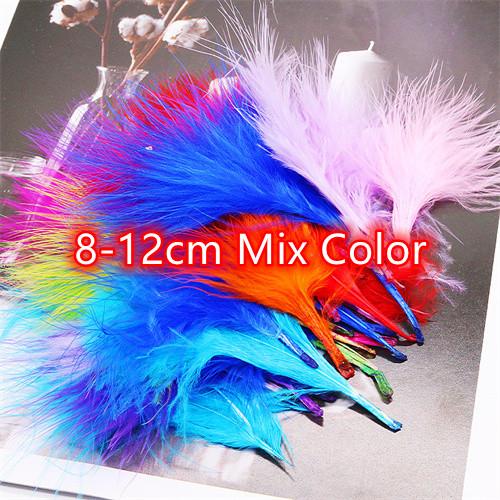 8-12cm Colored Plumas Natural Turkey Marabou Feather Fluffy Plume Wedding Dress Party DIY Decorations Handicraft Accessories