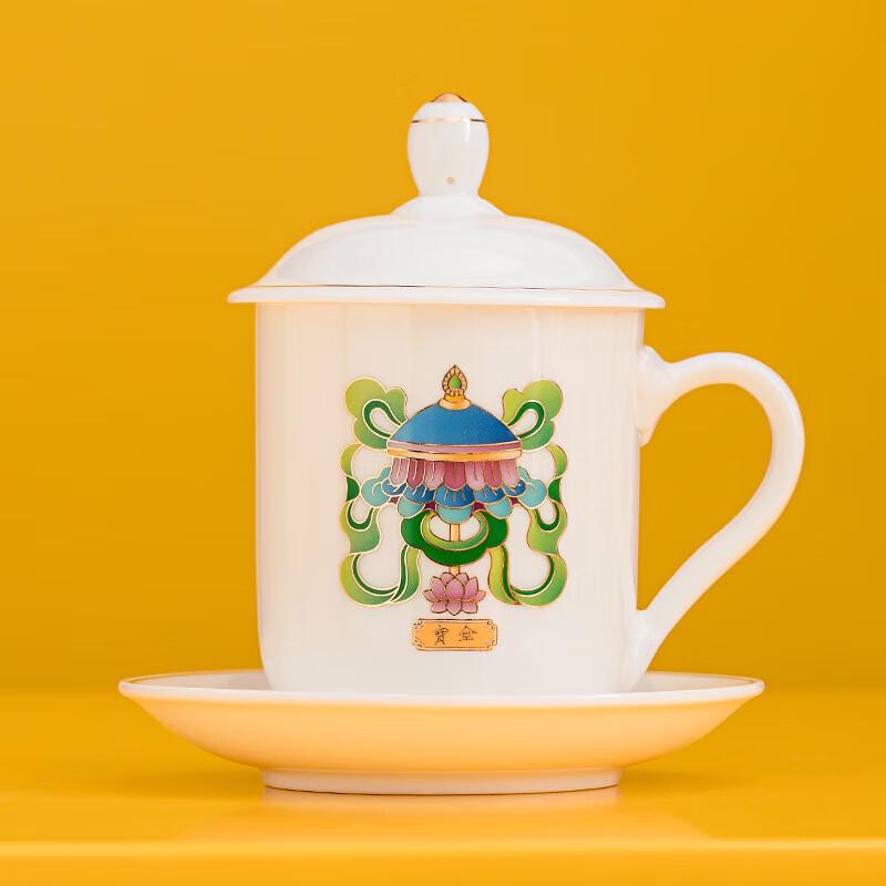 

Auspicious Eight Treasures Dehua Ceramic Teacup Set