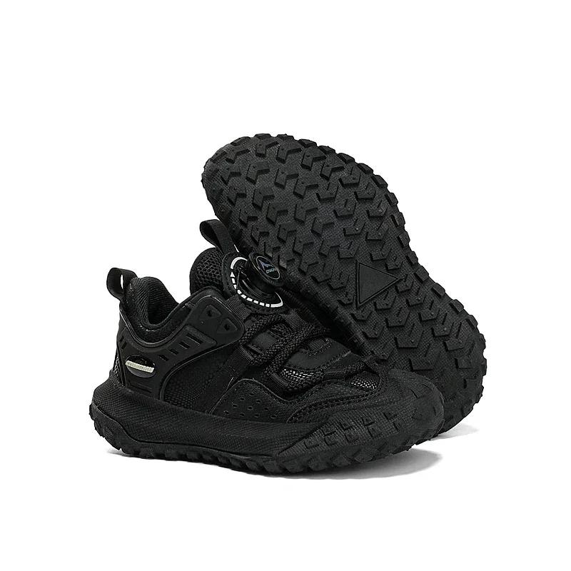 

Winter Warm Kids Sneakers Hiking Outdoor Shoe Plush Non-slip Waterproof Casual Cotton Shoes Children Toddler Walking Sport Shoes 39 чёрный