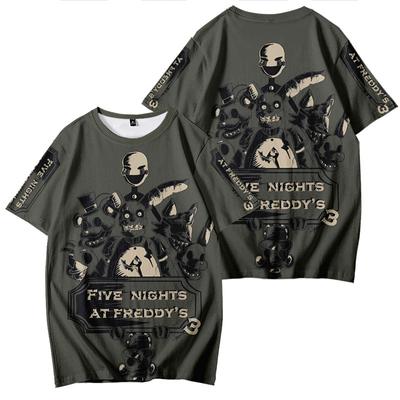 T-shirt pour hommes vêtements d'été Fitness cinq nuits chez Freddy O cou Anime homme T-shirt pour homme surdimensionné nouveaux hommes T-shirts hauts
