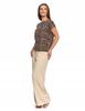 Women's Blouse with Short Sleeves, Comfortable, Elegant, Patterned MORAJ L PATT1