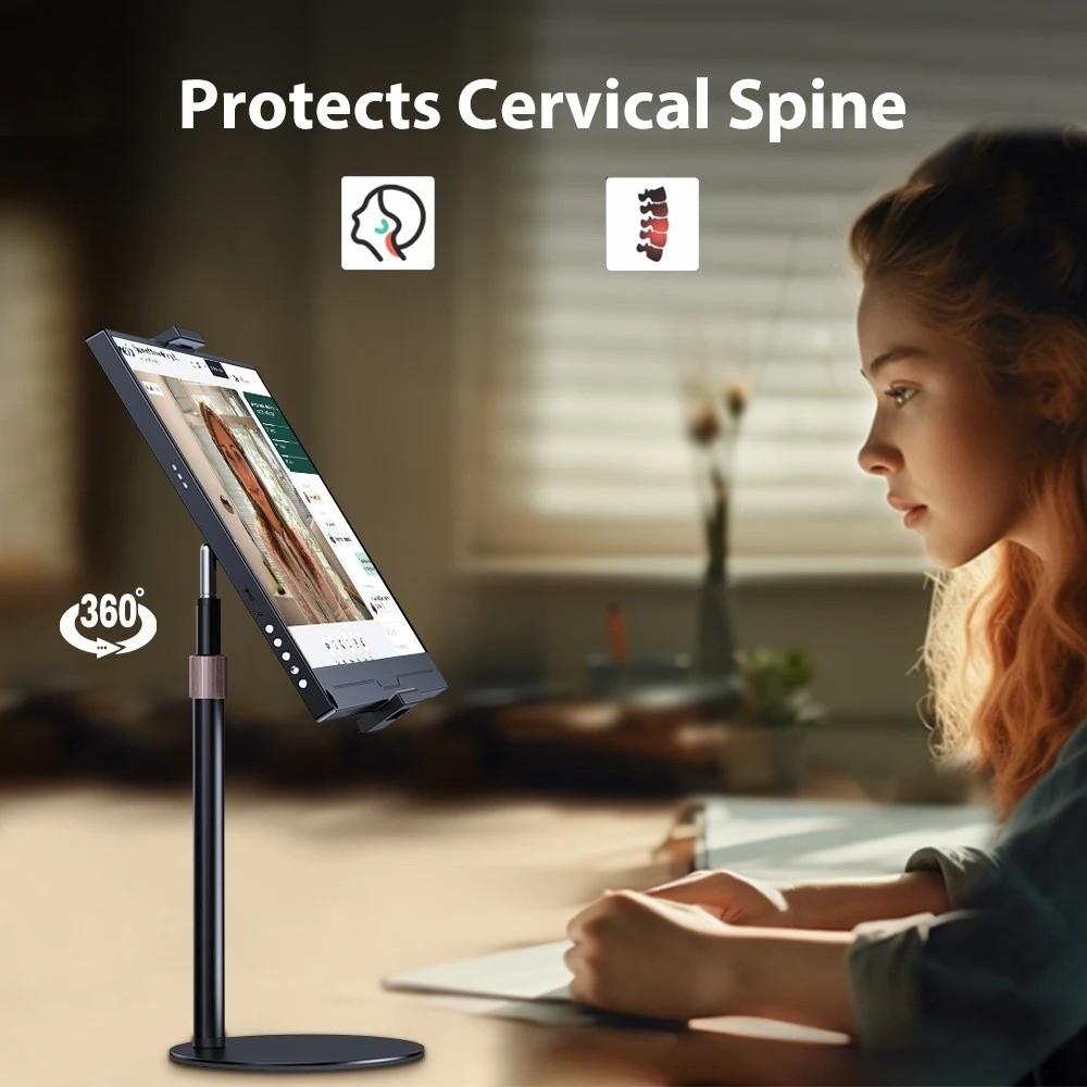 360° Rotation Monitor Stand Metal Standing Tablet Bracket Portable Desktop Monitor Bracket