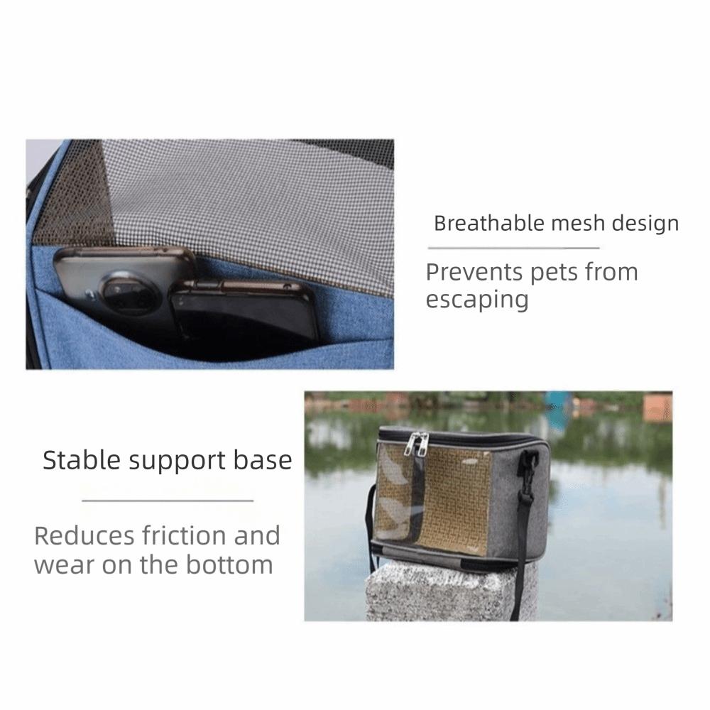 Breathable Mesh Pet Travel Bag Portable Large Capacity Pet Carrier Adjustable Straps Clear Window Hamster Carrying Bag Travel