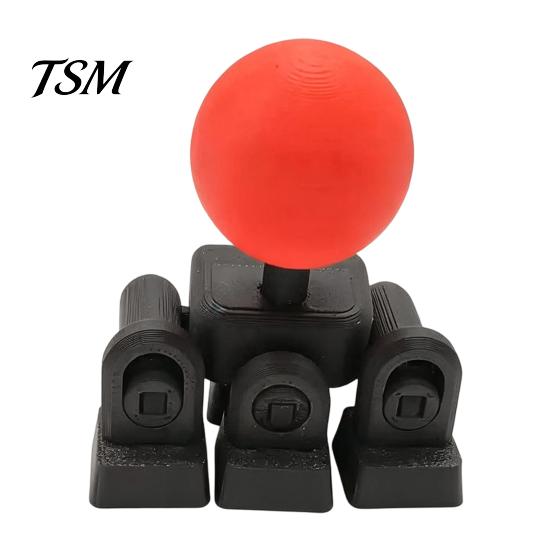 Kreativní stolní ozdoba Klávesnice Joystick Keycap, DIY 3D tištěný adaptér pro arkádový bojový ovladač pro herní klávesy WASD, Ovládání pohybu ve hře 1 red