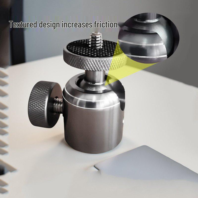 Universal Metal Ball Head Tripod Accessory for DSLR & Phone Holder, Fishing Light, Live Streaming Bracket