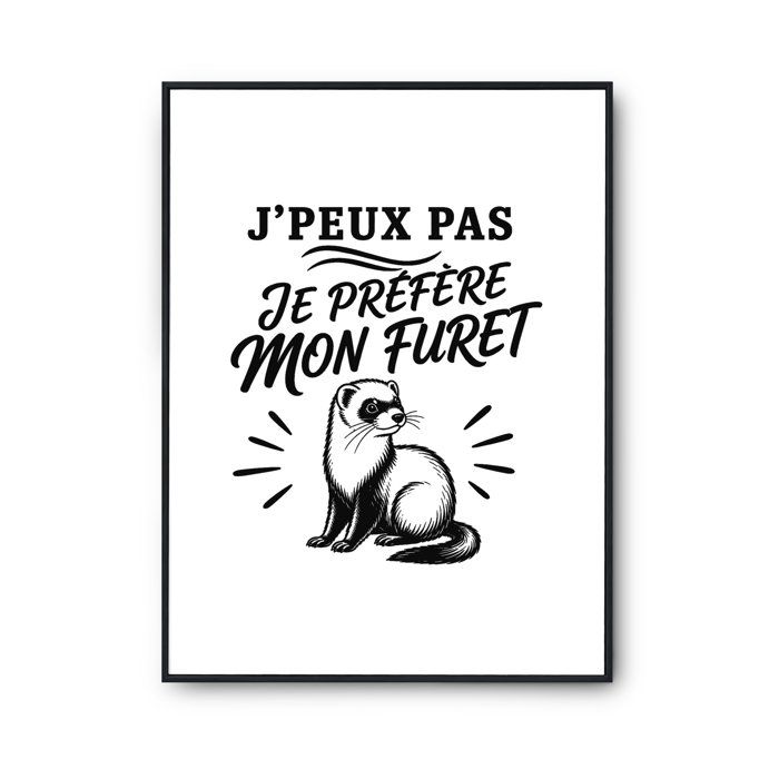 Affiche - PLANETEE - J'peux pas minimaliste - A3 - Papier photo 310 g/m² - Surface perlée