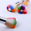 1pcs Flower Powder Brush Blusher Contour Makeup Brushes Face Dust Cleaning Brush Cosmetics Tool Rainbow Hair Random Color