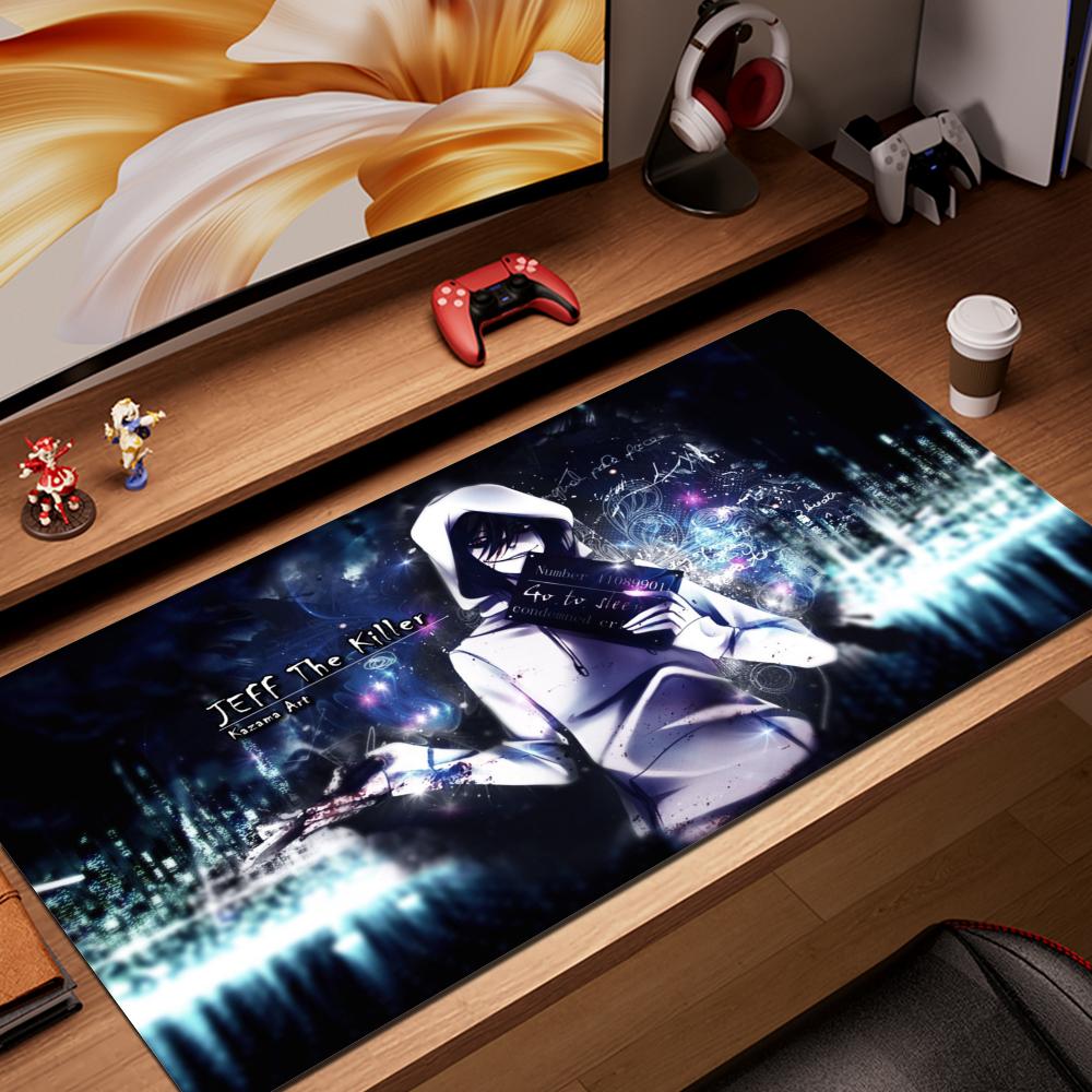 Pink Mouse Pad Anime Creepypasta Gaming Notebook Accessories Gamer Pads Keyboard Mat Protector Large Mousepad Pc Carpet