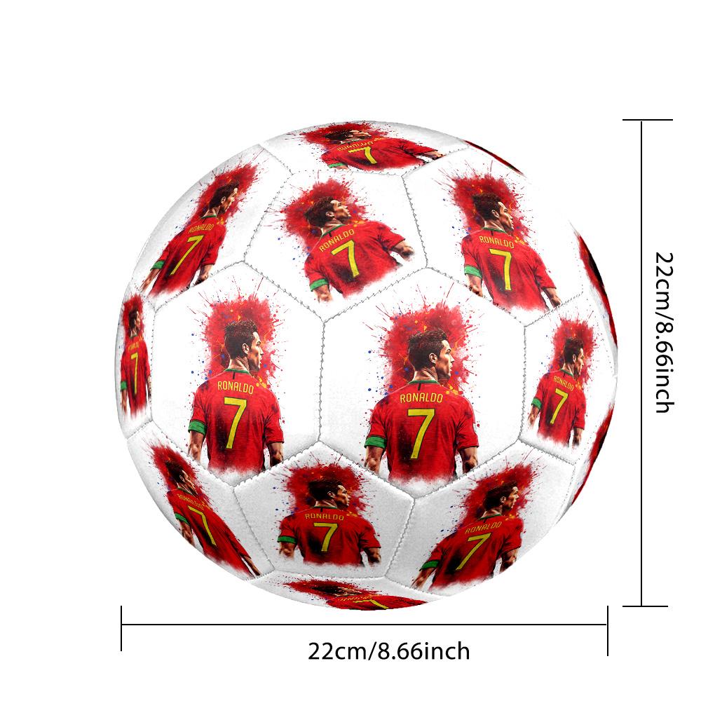 Ronaldo's Cristiano Ronaldo's Legacy Size 5 Soccer Football Machine Sewn Indoor/Outdoor Training and Matches Perfect Gift for Sports Enthusiasts