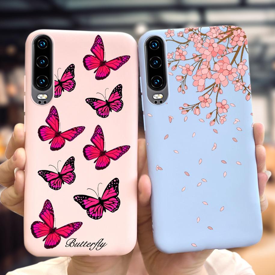 P30 Lite Case Fashion Flower Pattern Phone Case For Huawei P30 P 30 P30Lite 2020 MAR-LX1M Shockproof Bumper Soft TPU Funda Coque