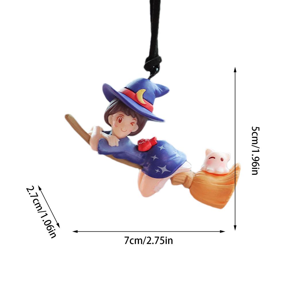 

Украшение для салона автомобиля на Хэллоуин, подвеска-персонаж, модель ведьмы, украшение для зеркала заднего вида, ведьма, девушка, аксессуары Broo