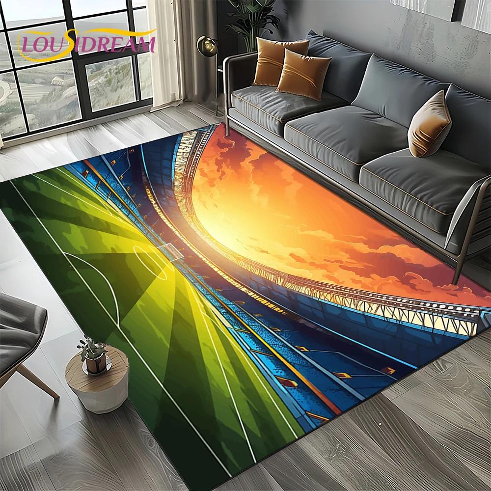 Football Field Soccer Sport 27 Style Carpet Rug for Living Room Bedroom Home Sofa Decoration,Kids Area Rug Non-slip Floor Mat