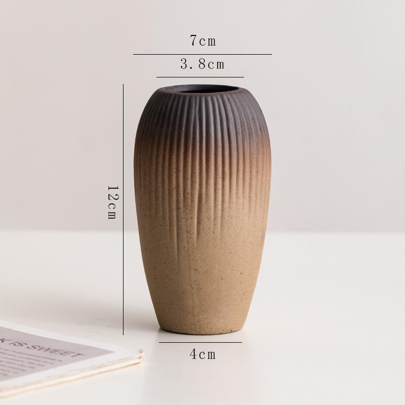 Retro Ceramic Vase for Dry Flowers & Green Plants - Living Room & Study Decor