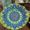 Phoenix Garden Wind Spinner Metal Hanging Decor for Outdoor Spaces Vibrant Mandala Design Rustic Country Style Thanksgiving Christmas