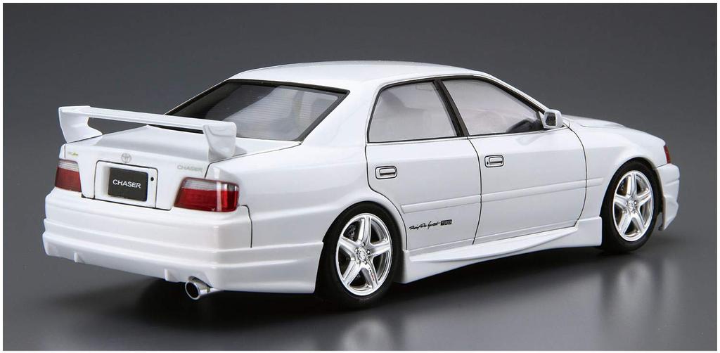 Aoshima Bunka Kyozai The Tuned Car Series 47 TRD JZX100 Chaser 1998 Toyota Plastic Model Kit 1/24 No.
