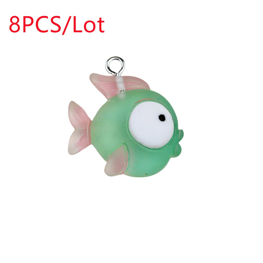 8PCS/LOT Resin Ocean Series Pendant Suitable for DIY Necklace Earrings Keychain Kawaii Scrapbooking Embellishments Diy Accessories