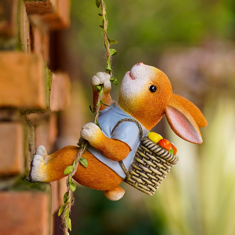 Charming Rabbit Garden & Balcony Hanging Decoration