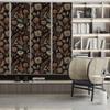 Boho Wallpaper Peel and Stick Dark Floral Contact Paper Waterproof Self-Adhesive Vintage Daisy Wall Paper for Bedroom Walls
