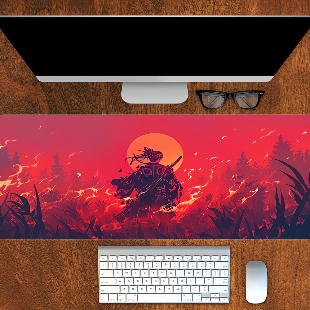 Japanese samurai Texture Large Mouse Pad Gaming Laptop Mousepad Gamer Carpet Keyboard Mat Desk Protector Anime Cartoon Mause Pad