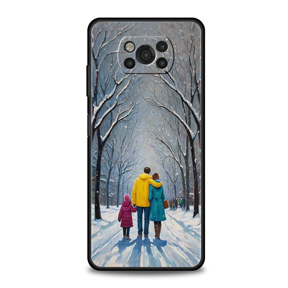 

A Family Of Three Phone Case Cover for Xiaomi Poco F7 Ultra F6 F5 F4 F3 X6 X5 X4 X3 NFC C51 C55 M4 GT 5G Soft TPU Shell Fundas Poco X5