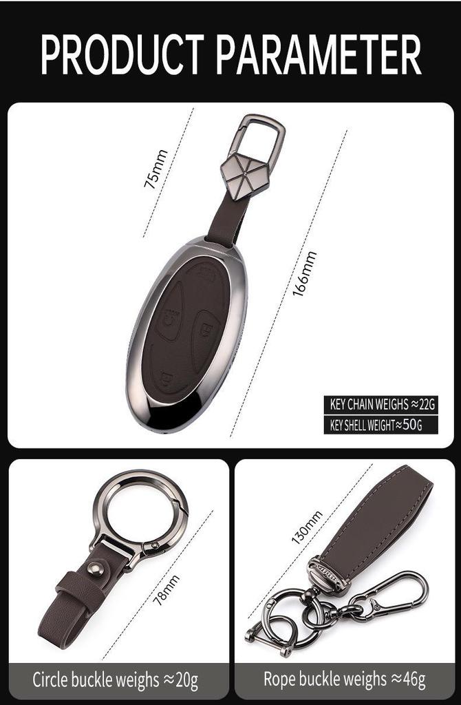 Key Case for Modern Tucson, 11th Gen Sonata, Encino, Santa Fe, and Elantra Models
