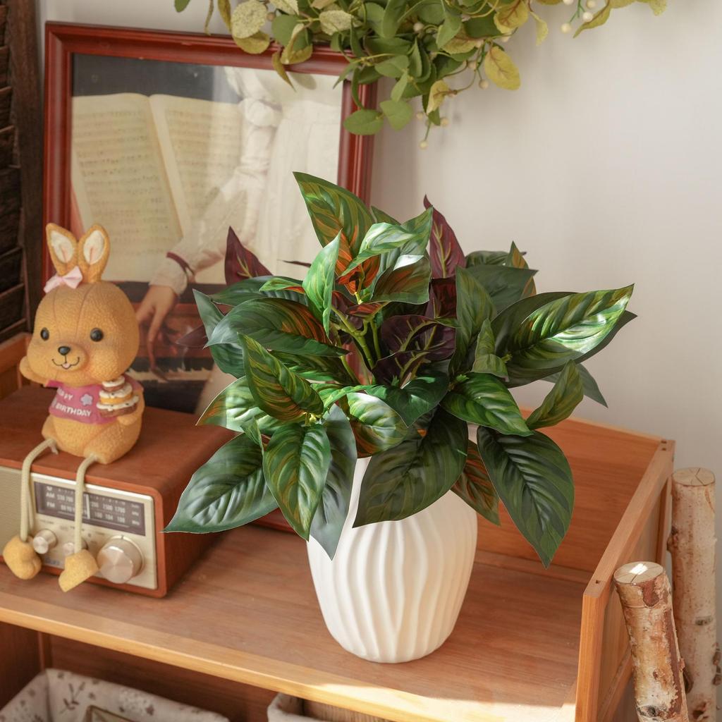 Purple-Backed Calathea Artificial Flower for Home & Wedding Décor