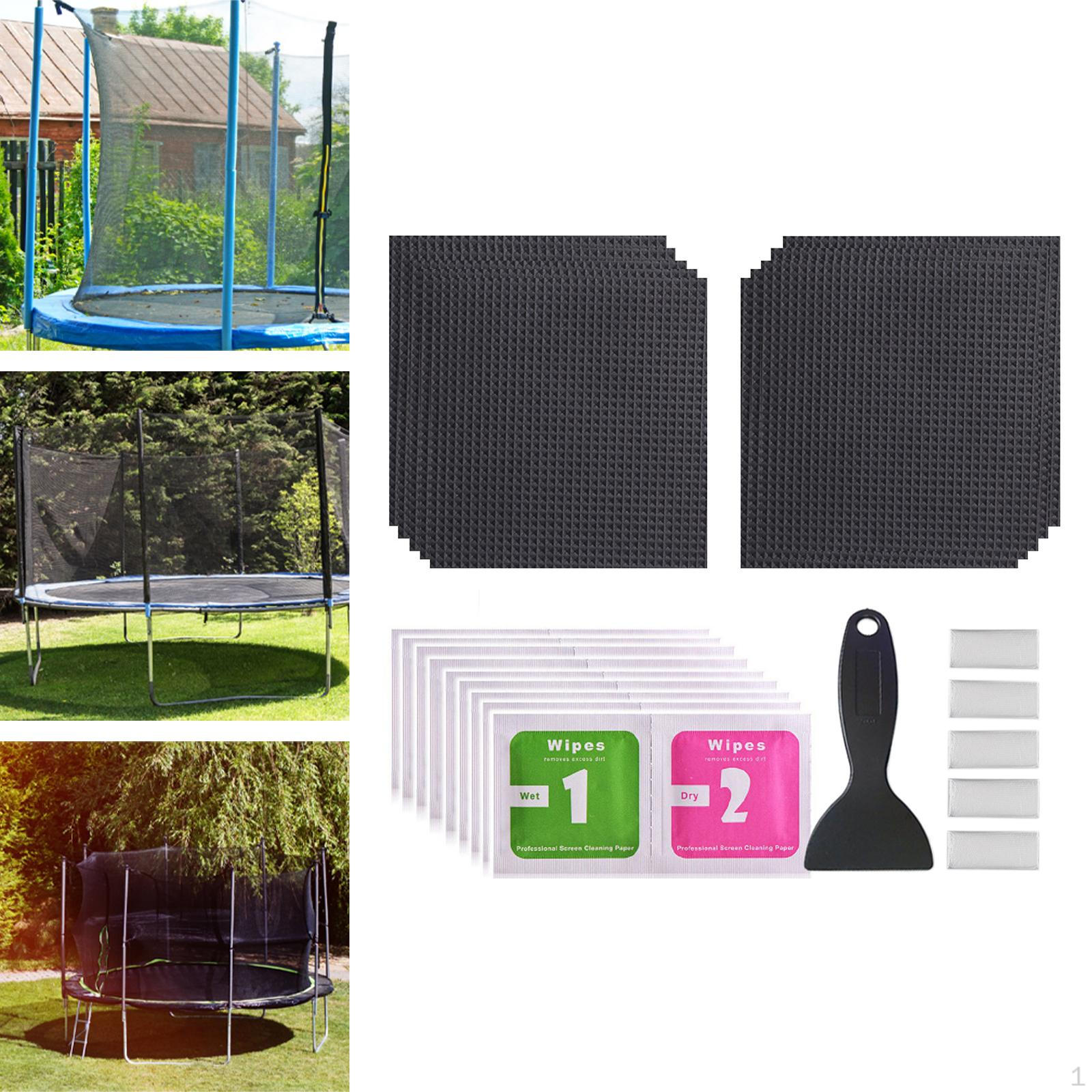 

Trampoline Repair Patch, 4 x 4 Tool Rounded Corner Hole for Mattress Lasting Repair Kit