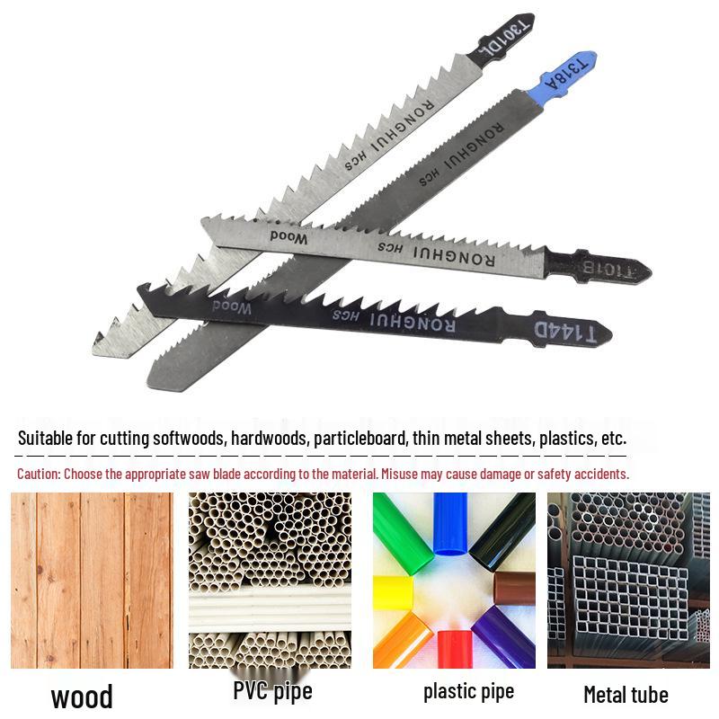 Extra Long Jigsaw Blade T244D - Fine/Coarse Teeth, Anti-Chip, for Wood, Metal, Plastic, Iron, Aluminum