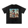 Just A Girl Who Loves America | Snow Washed Oversized Cotton T-Shirt and Kids Shirt