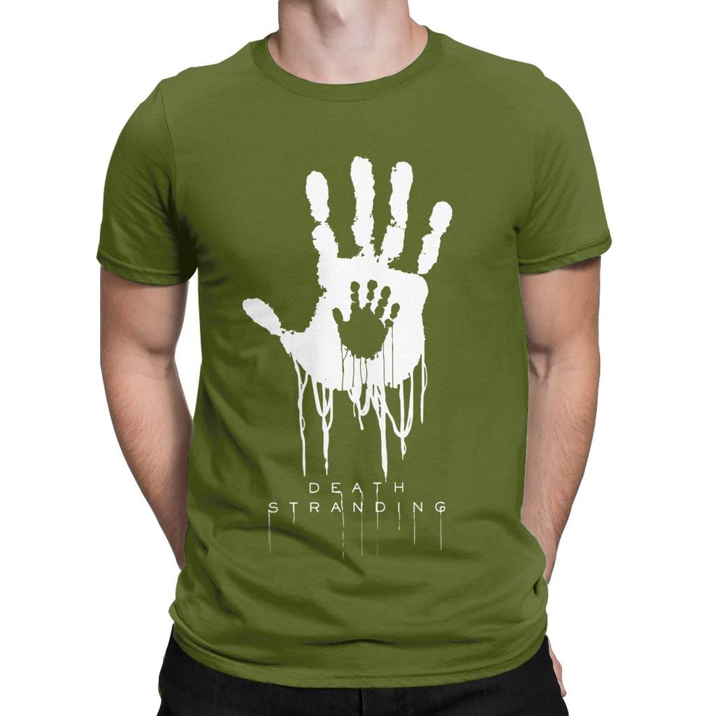 Vintage Death Stranding Hand T-shirt Men O Neck Bavlněné tričko Kojima Hideo s krátkým rukávem, dárek, oblečení