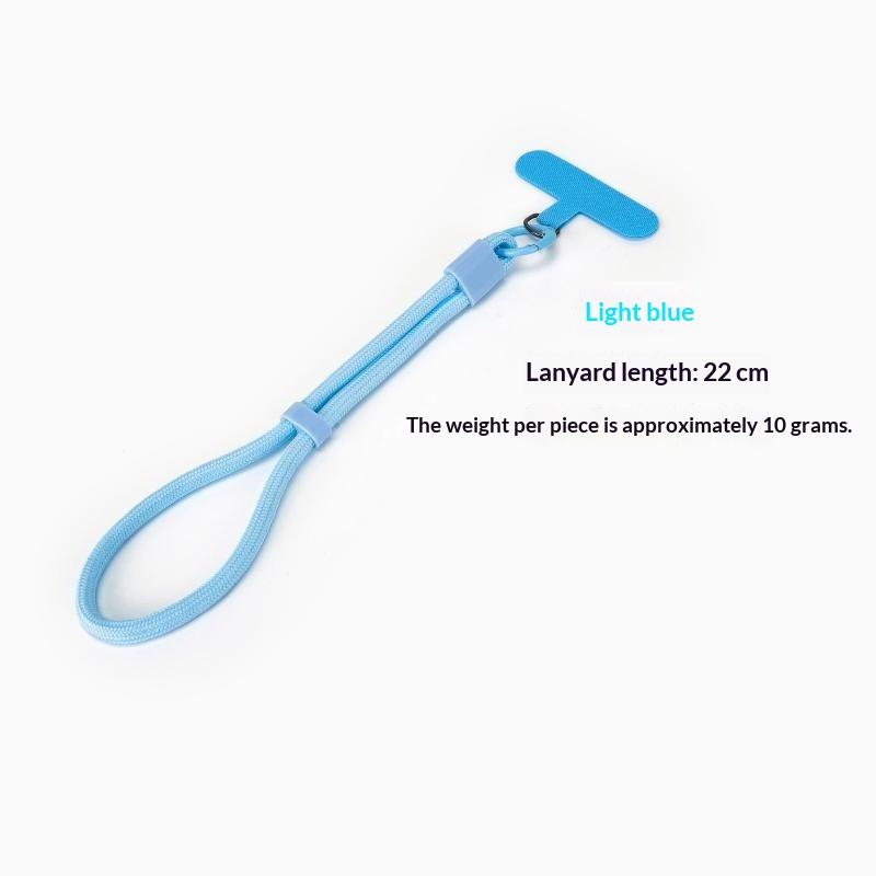 Short Polyester Phone Wrist Lanyards Scratch-Proof Multiple Candy Colors with Free Adhesive Pads for USB Drives Keys