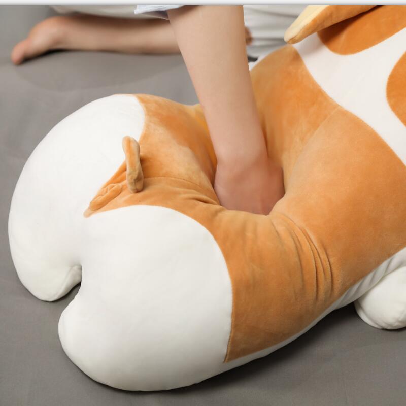 45/70/90CM Large Cute and Charming Shiba Inu Dog Plush Toy Pillow Stuffed Gentle Animal Cushion Designed for Children Girls Sleeping Doll
