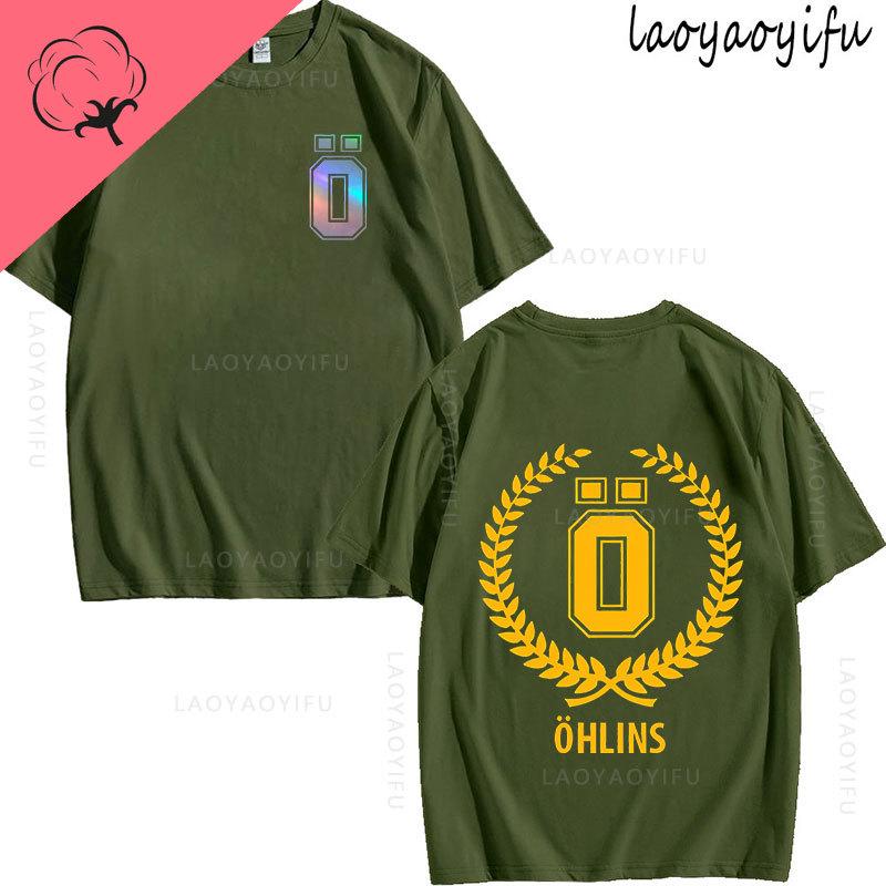 Ohlins Thema 100% Baumwolle Sommer Mode Herren O-Ausschnitt T-Shirt Hipster Herren T-Shirt Streetwear Oberteil Federung Auto Motorrad Sport Rennen