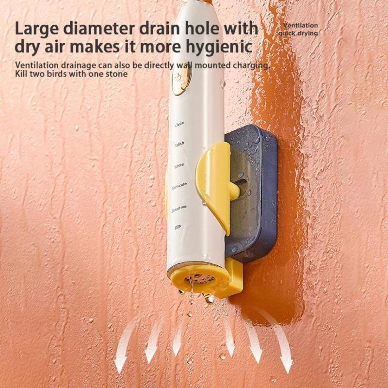 1pc Toothbrush Holder Scalable Wall-Mounted Electric Toothbrush Organizer Space Saving Toothbrush Storage Rack