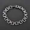 Stylish Stainless Steel Geometric Bracelet Link Hand Chain for Men Women Wristband Bangle Anklets Metal Summer Jewelry Accessory