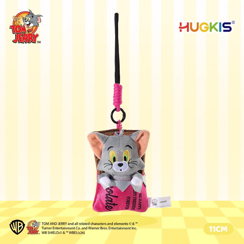 Tom & Jerry Plush Toys: Cat Pendant & Mouse Keychain Charms for Kids